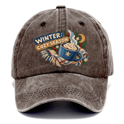 Winter Cozy Season Cocoa Cup Classic Cap – Brown