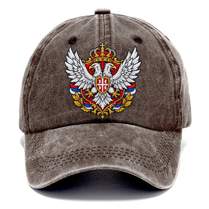 Serbia Heraldic Crest Country Logos Classic Cap – Brown