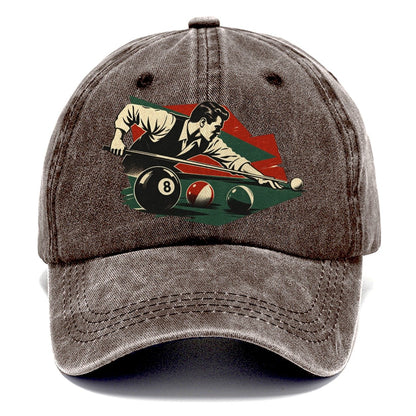 Pool Player with 8 Ball Classic Cap – Brown