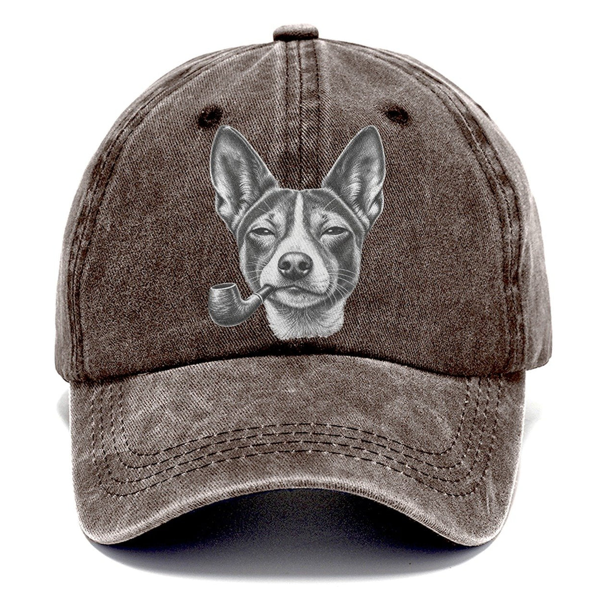 Basenji A Classic Tobacco Pipe Smoking Dogs Smoking Dogs Portraits Classic Cap – Brown