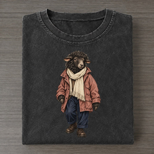 Black Sheep Wardrobe Portrait Wild Wardrobe Portraits Vintage T-shirt – Black