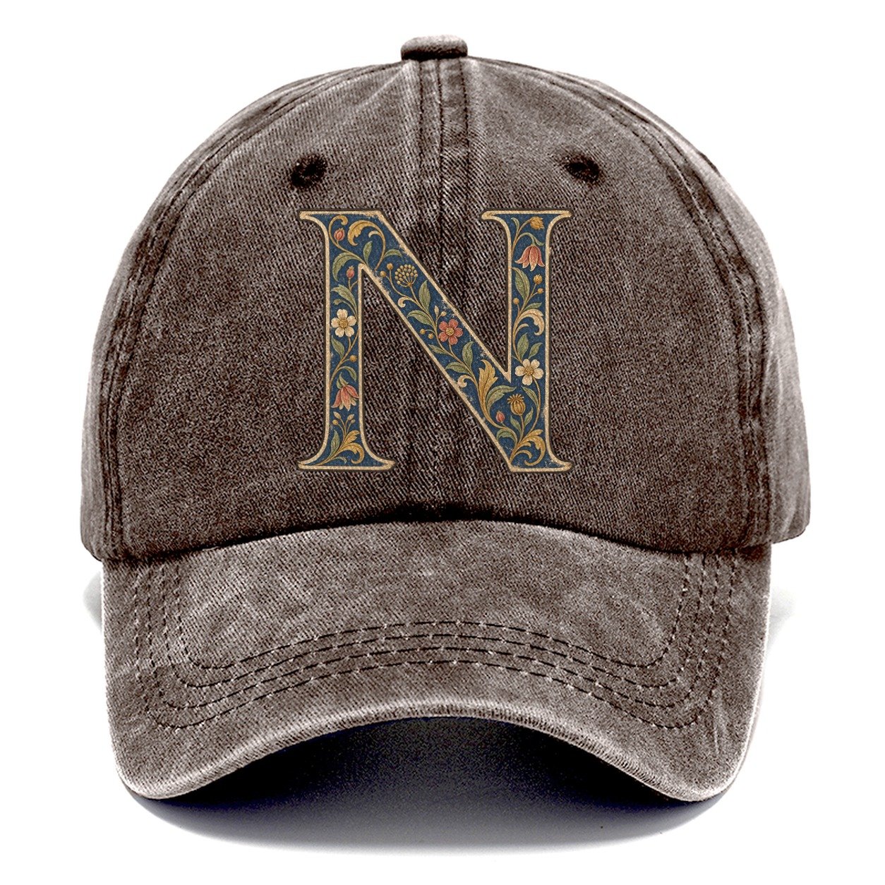 Wildflower N Monogram Classic Cap – Brown