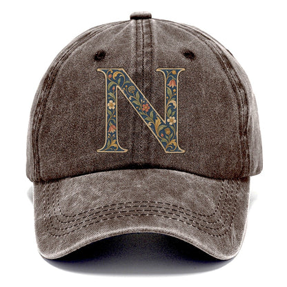 Wildflower N Monogram Classic Cap – Brown