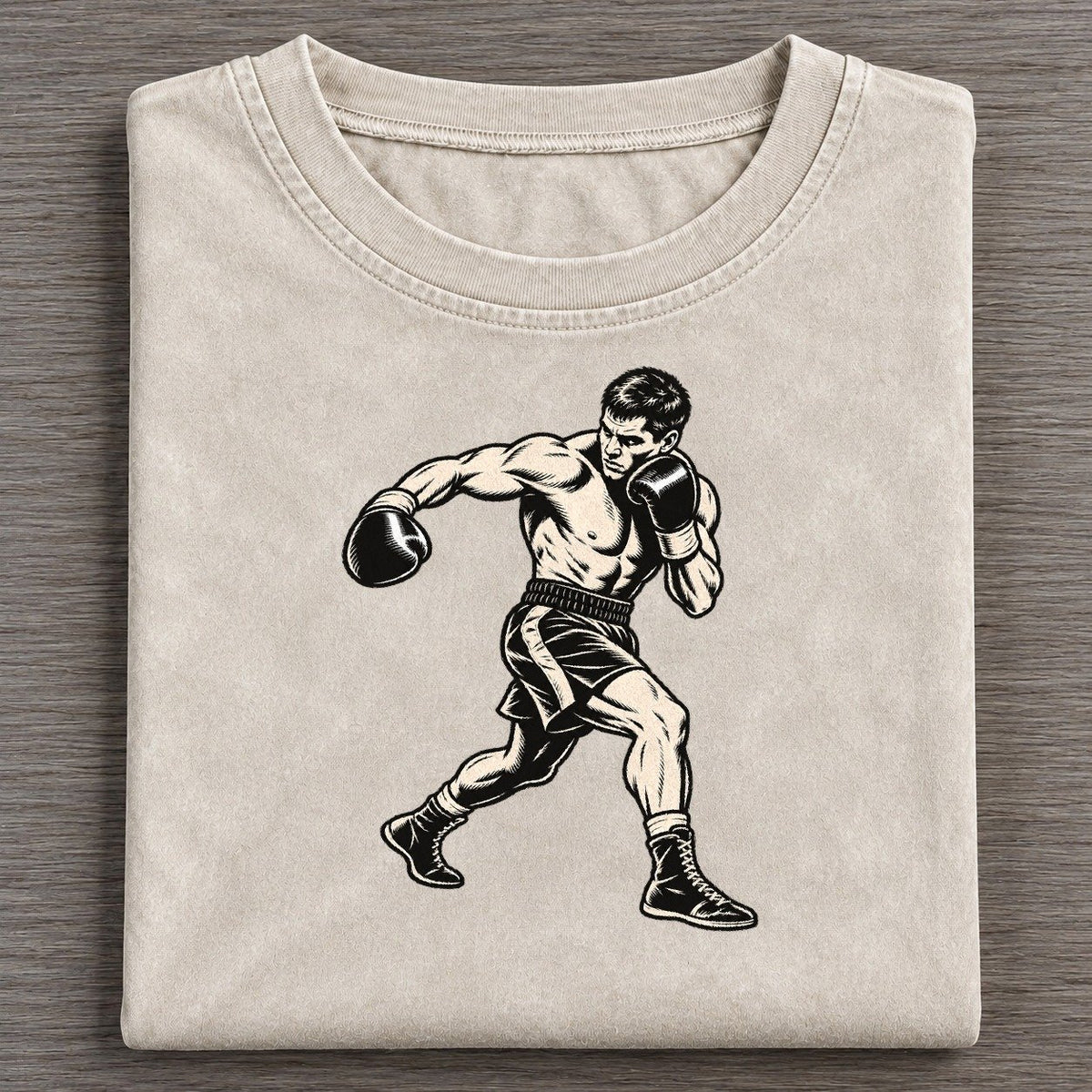Boxer Body Hook Global Sports Ink Figures Vintage T-shirt – Off White
