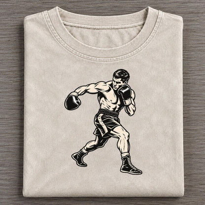 Boxer Body Hook Global Sports Ink Figures Vintage T-shirt – Off White