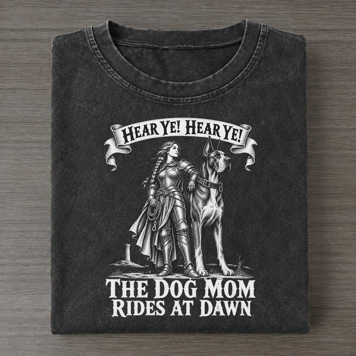 The Dog Mom On A Great Dane Royal Decree Vintage T-shirt – Black