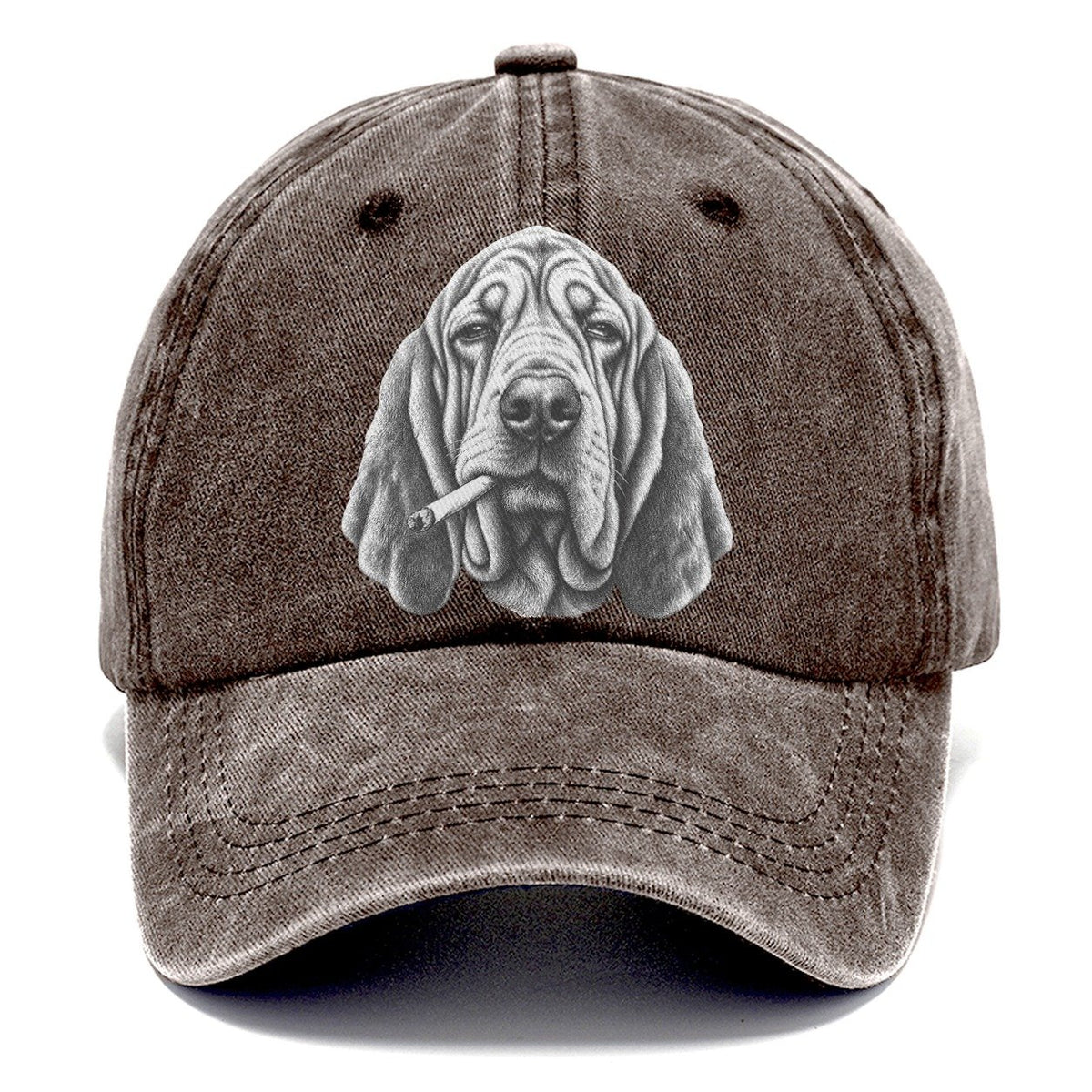 Bloodhound A Loosely Hand Rolled Cigarette Smoking Dogs Smoking Dogs Portraits Classic Cap – Brown