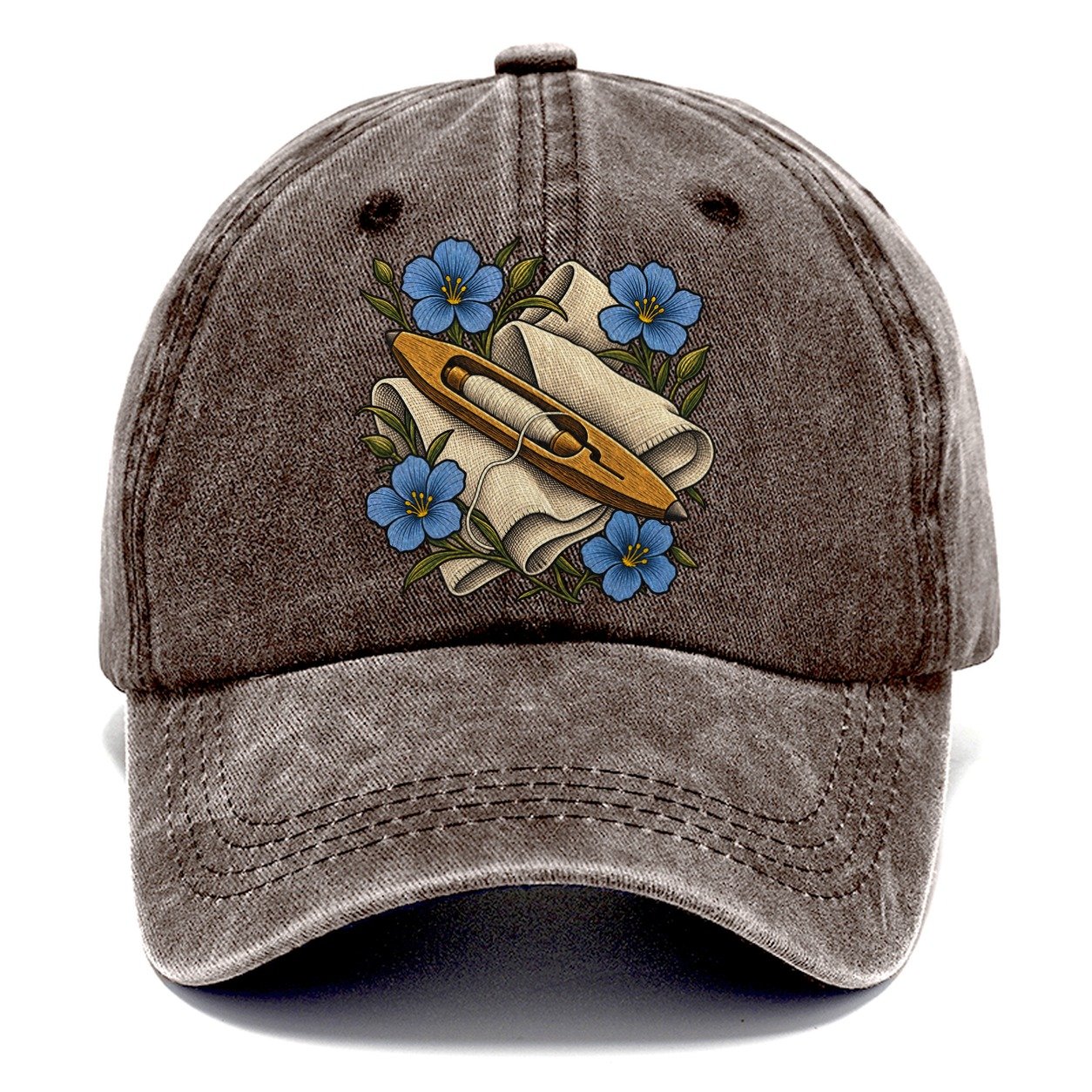 Ulster Linen Shuttle And Flax Uk Culture Heritage Classic Cap – Brown