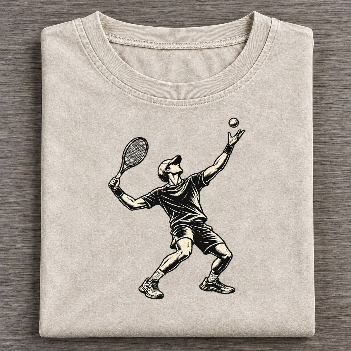 Tennis Trophy Serve Global Sports Ink Figures Vintage T-shirt – Off White
