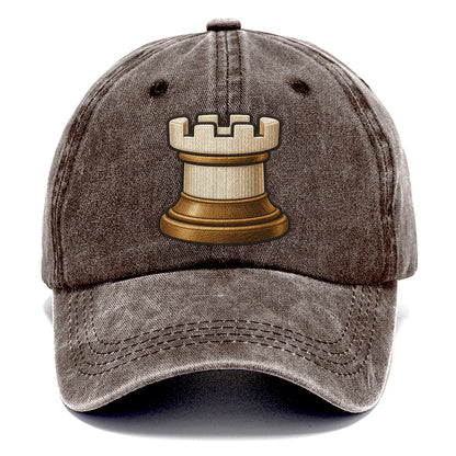 Rook Castle Token Board Games Classic Cap – Brown