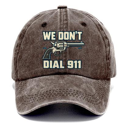 Technical Grid We Don't Dial 911 Classic Cap – Brown