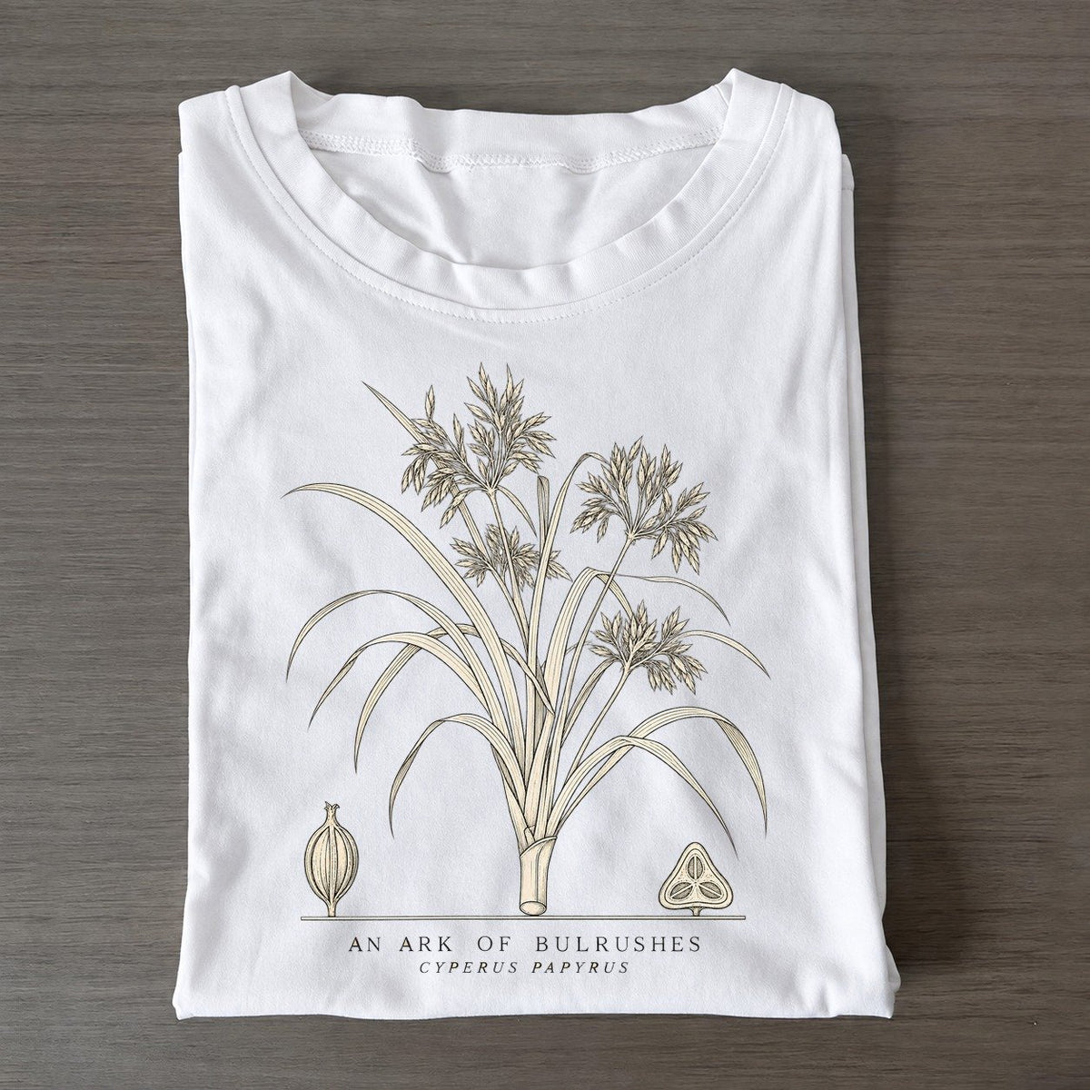 An Ark Of Bulrushes Olive Line Classic T-shirt – White