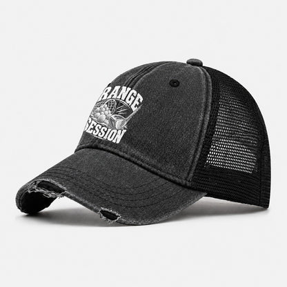 Range Session Golf Life Washed Trucker Hat – Black
