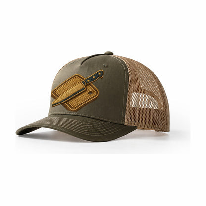 Chef Knife With Cutting Board Culinary Enthusiast Trucker Hat – Olive-Khaki