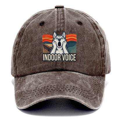 Husky Scream Indoor Voice Scream Classic Cap – Brown