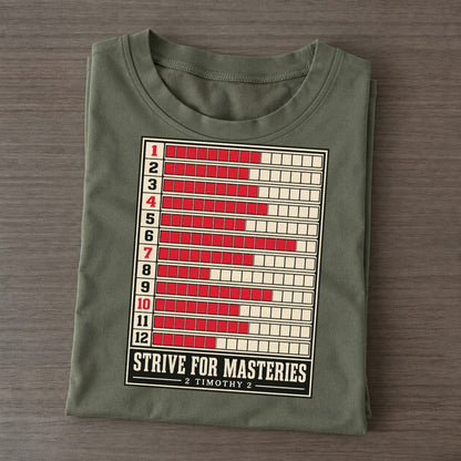 Strive For Masteries Pit Board Parables Classic T-shirt – Army Green
