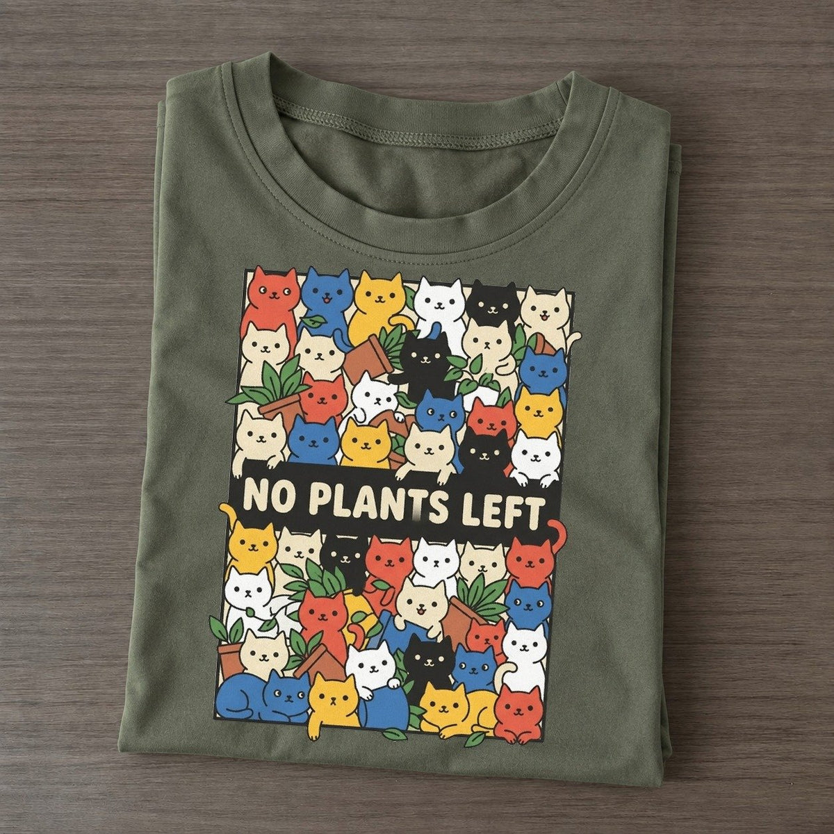 Plant Killer Overcatted Classic T-shirt – Army Green
