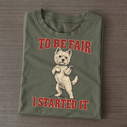 West Highland White Terrier Dog Declarations Classic T-shirt – Army Green