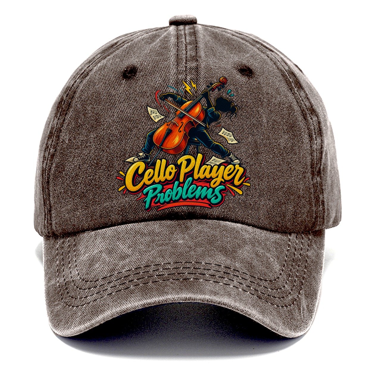 Cello Player Problems Music Instruments Classic Cap – Brown