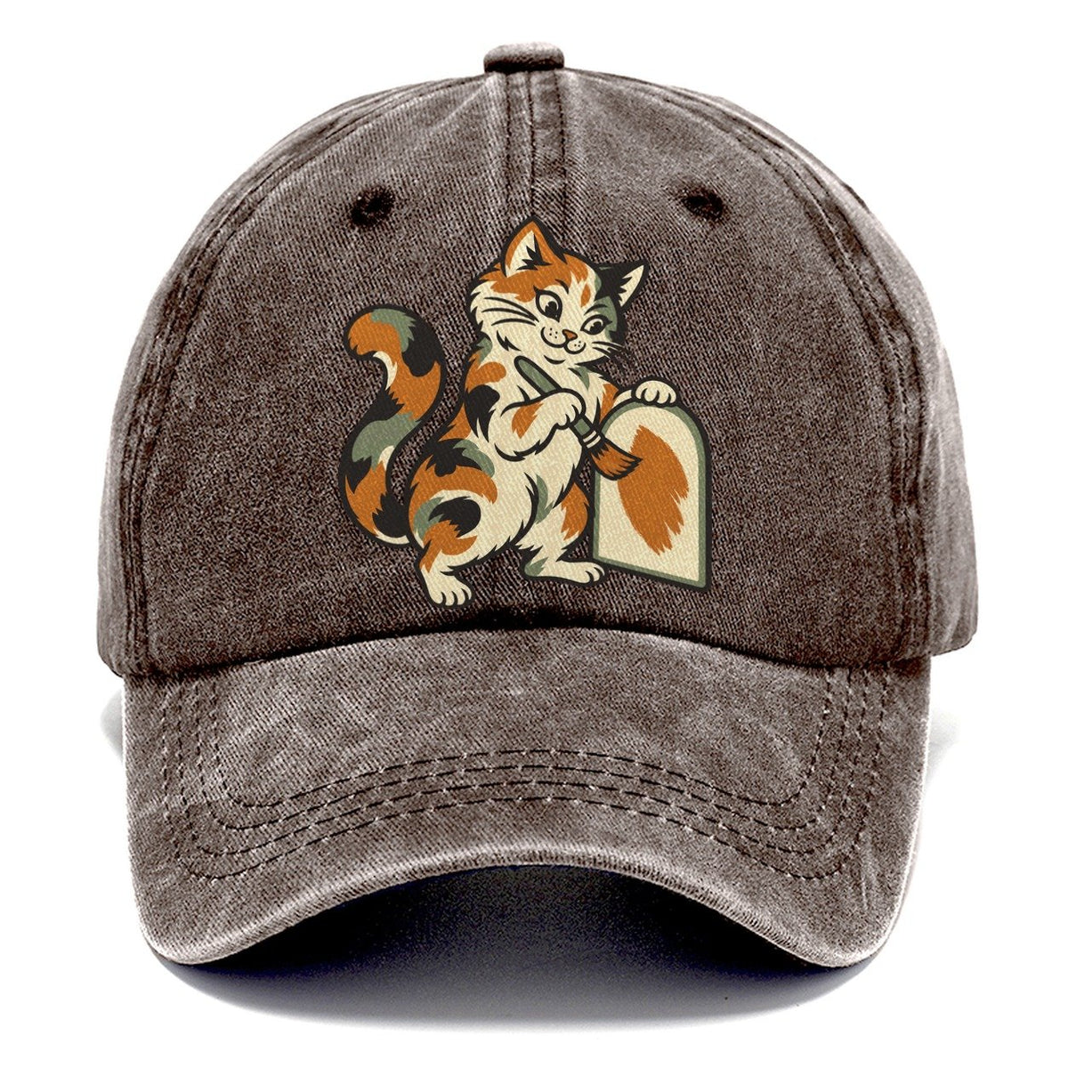 Calico Cat Painter Sundown Familiars Classic Cap – Brown