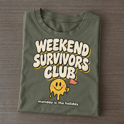Weekend Warriors Running On Fumes Club Classic T-shirt – Army Green