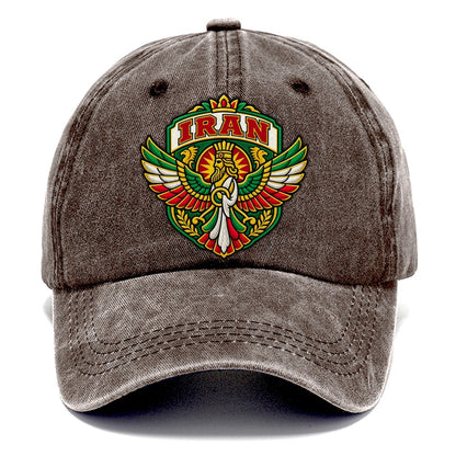 Iran Retro Badge Country Logos Classic Cap – Brown