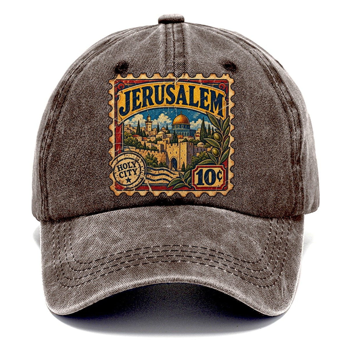 Jerusalem Postage Stamp Jerusalem Classic Cap – Brown