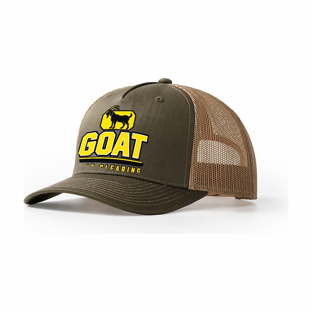 Goat Land Clearing Heavy Duty Trucker Hat – Olive Khaki