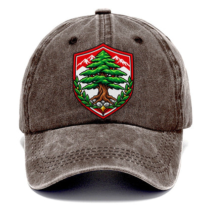 Lebanon Minimal Emblem Country Logos Classic Cap – Brown