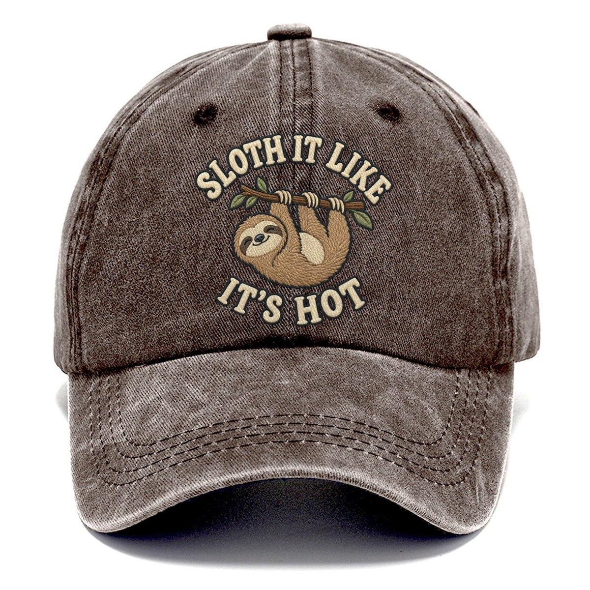 Sloth Animal Puns Classic Cap – Brown
