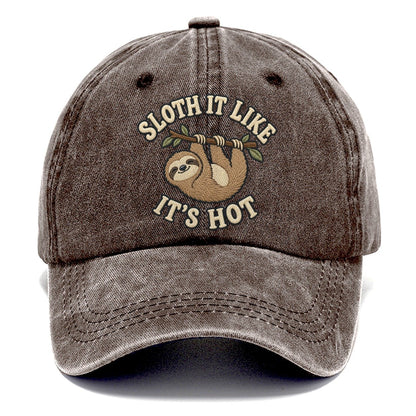 Sloth Animal Puns Classic Cap – Brown