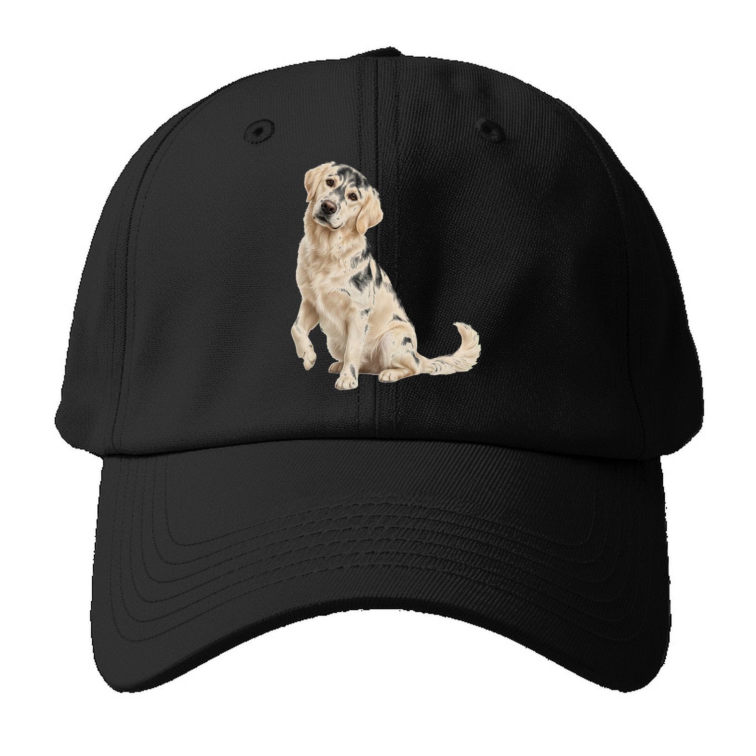 Seated Golden Baseball Cap – Black