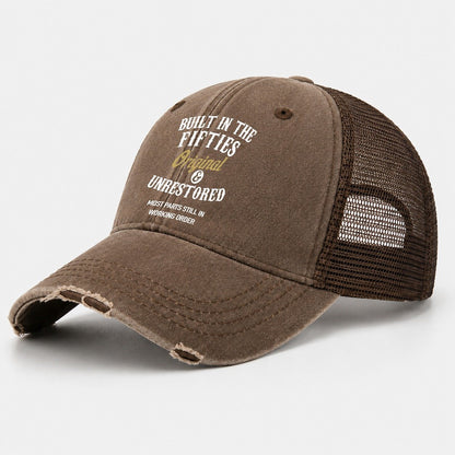 Built In The Fifties Washed Trucker Hat – Coffee