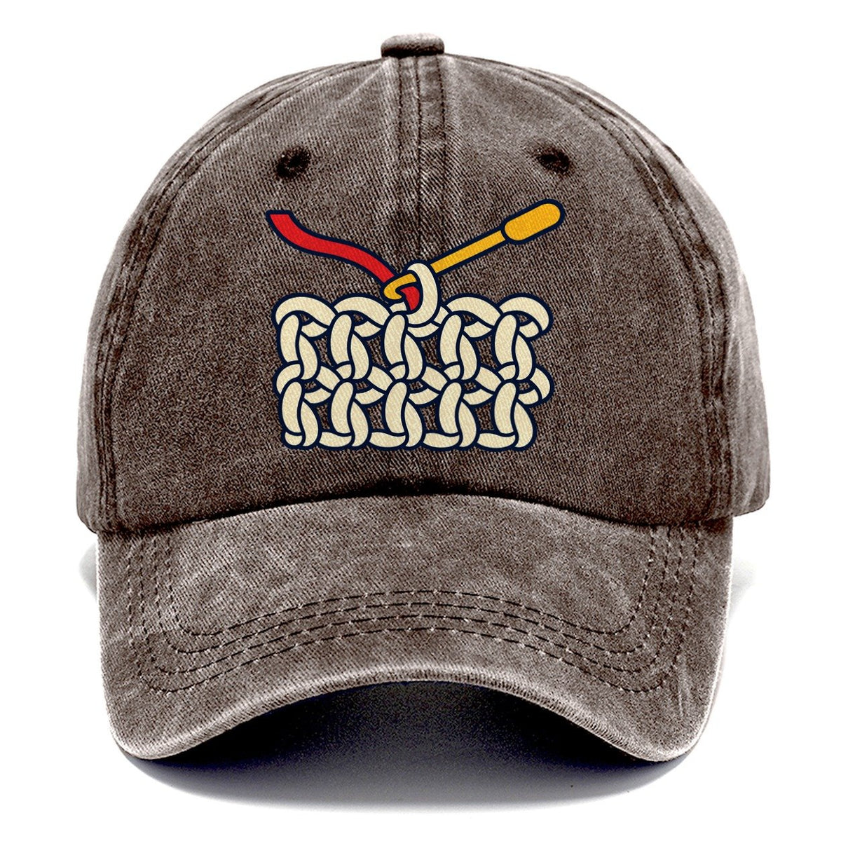 Hook And Yarn Diagram Yarn Crafts Classic Cap – Brown