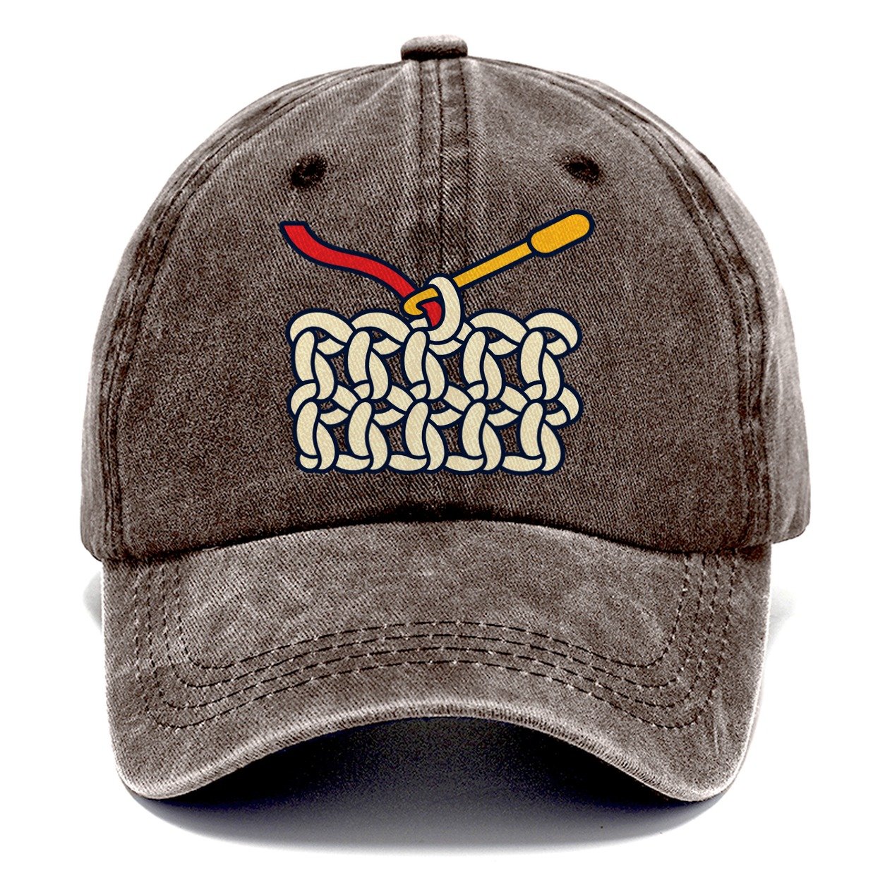 Hook And Yarn Diagram Yarn Crafts Classic Cap – Brown
