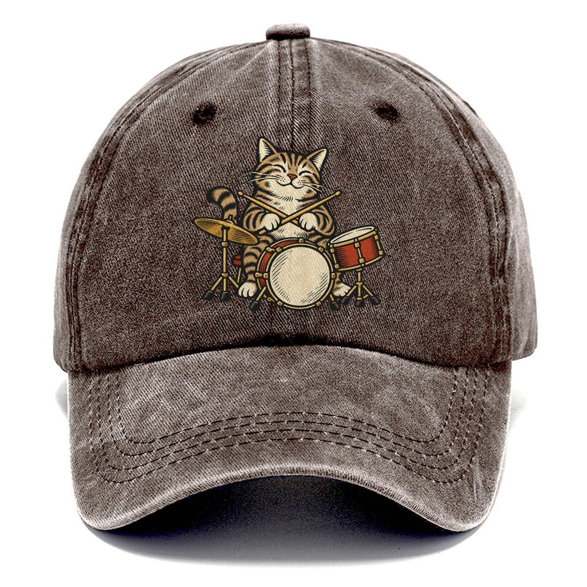 Tabby Jazz Drummer Sundown Familiars Classic Cap – Brown