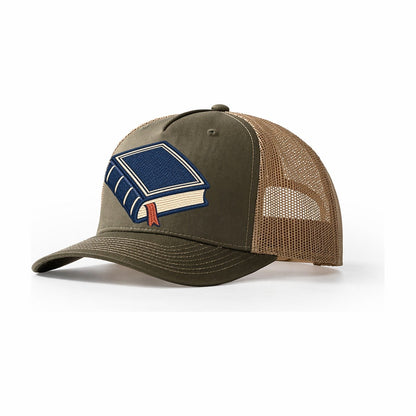 Hardcover Book Tiny Solo Marks Trucker Hat – Olive Khaki
