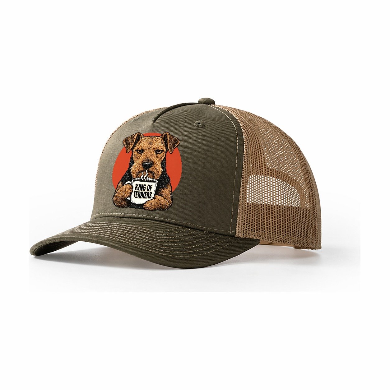 Airedale Terrier Mug Truths Dog Mug Truths Trucker Hat – Olive Khaki