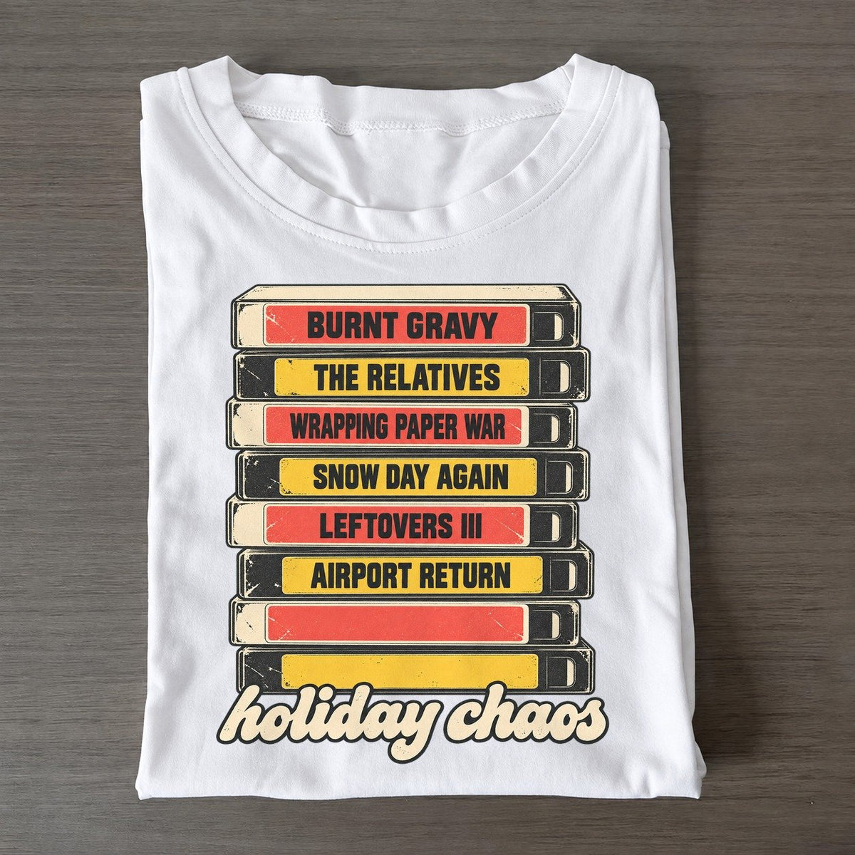 Holiday Chaos Rewind Shelf Classic T-shirt – White