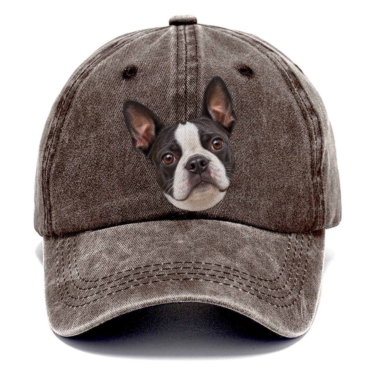 Boston Terrier Curious Lean Everyday Originals Classic Cap – Brown
