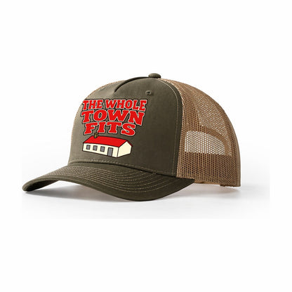 The Whole Town Fits Model Railways Trucker Hat – Olive Khaki