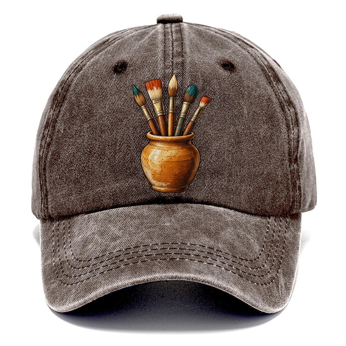 Paintbrush Jar In Ochre Pastimes Companions Classic Cap – Brown