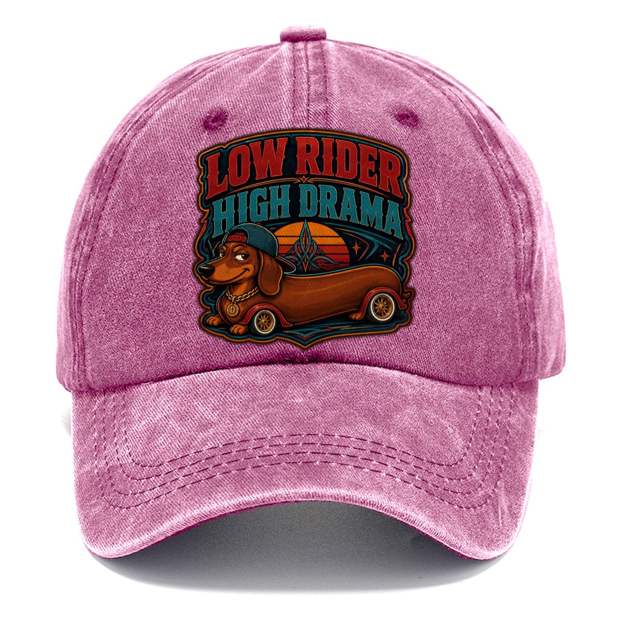 Low Rider High Drama Dachshund Classic Cap – Dusty Rose