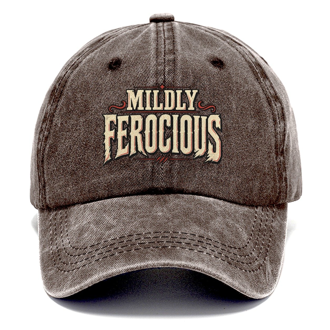 Mildly Ferocious American Wit Classic Cap – Brown