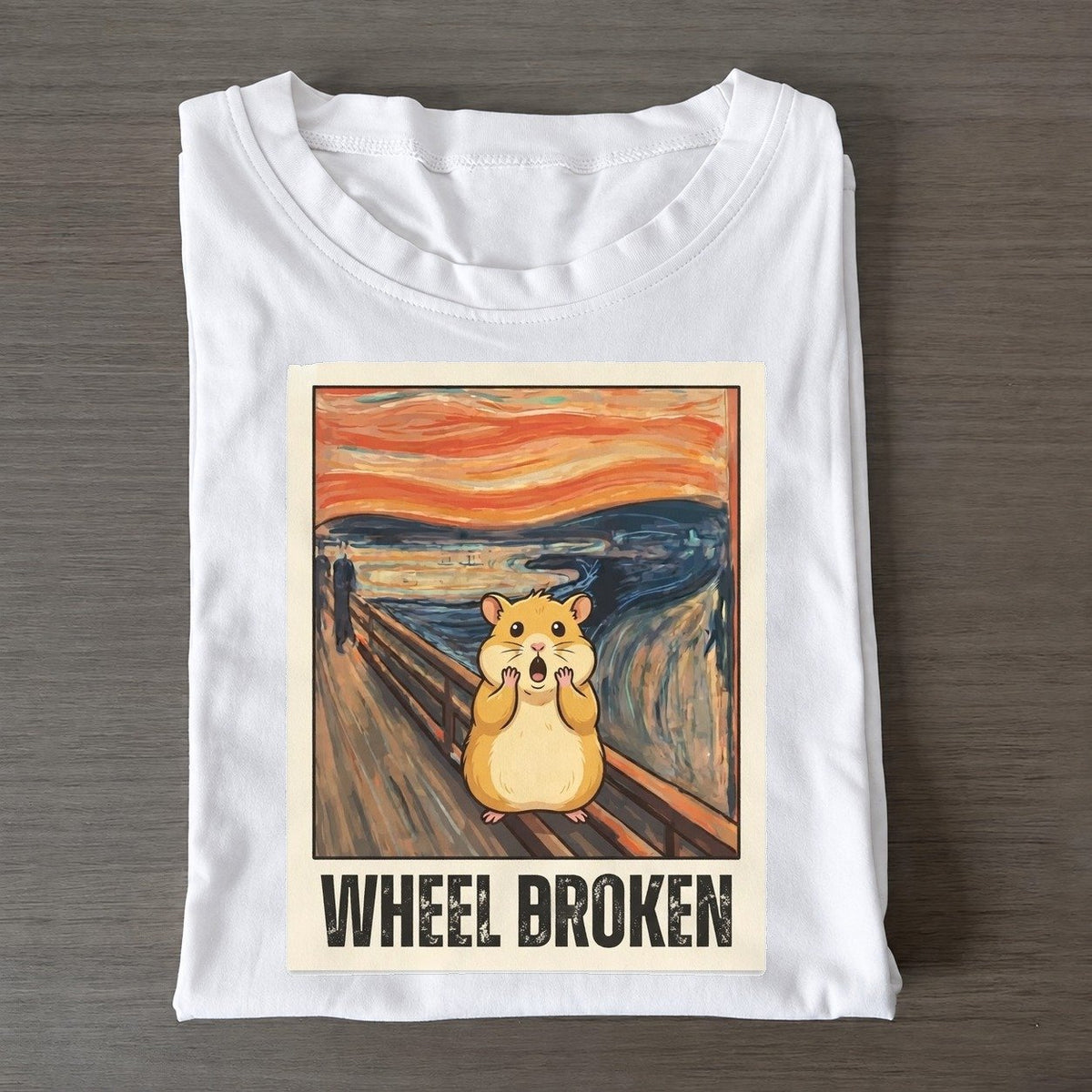 Hamster Scream Wheel Broken Scream Classic T-shirt – White