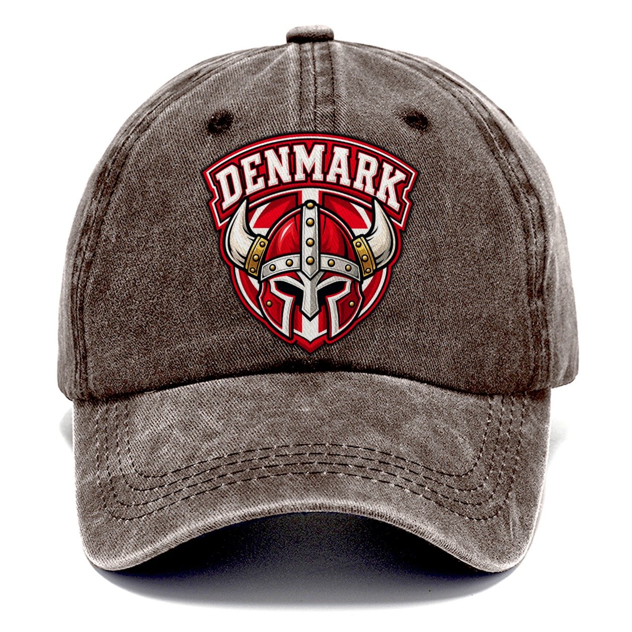 Denmark Retro Badge Country Logos Classic Cap – Brown