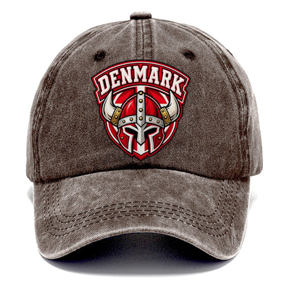 Denmark Retro Badge Country Logos Classic Cap – Brown