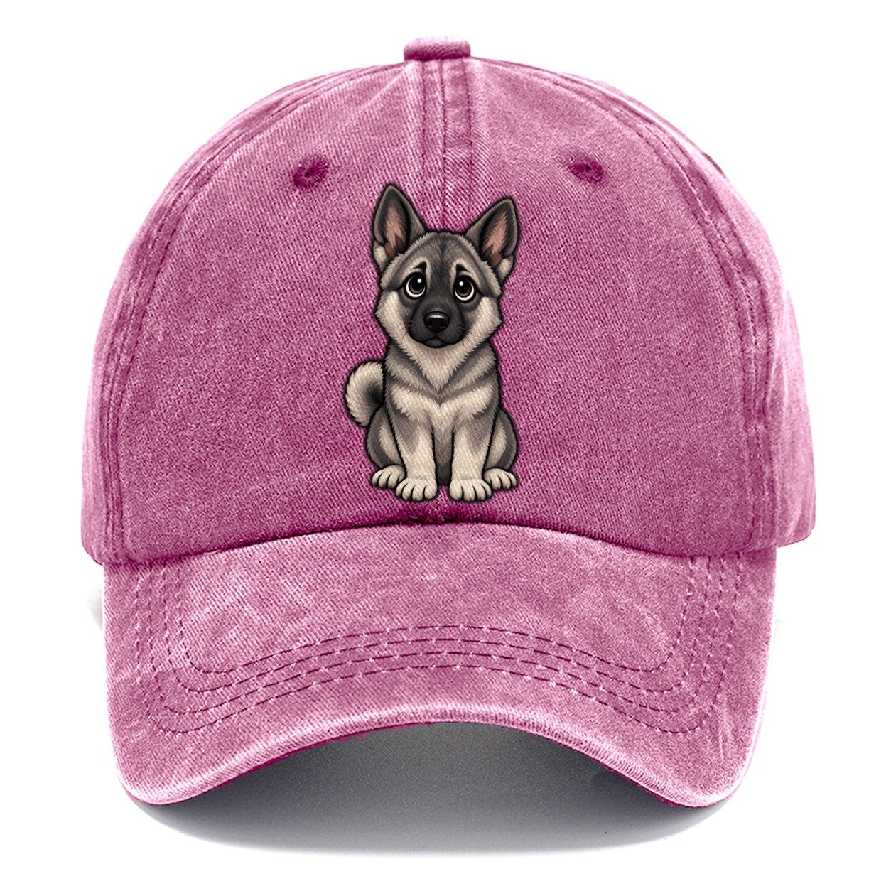 Norwegian Elkhound Sitting Sweetheart Classic Cap – Dusty Rose