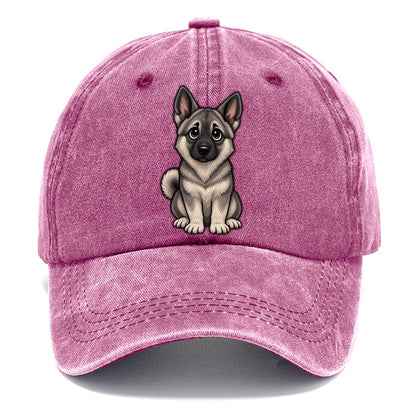 Norwegian Elkhound Sitting Sweetheart Classic Cap – Dusty Rose