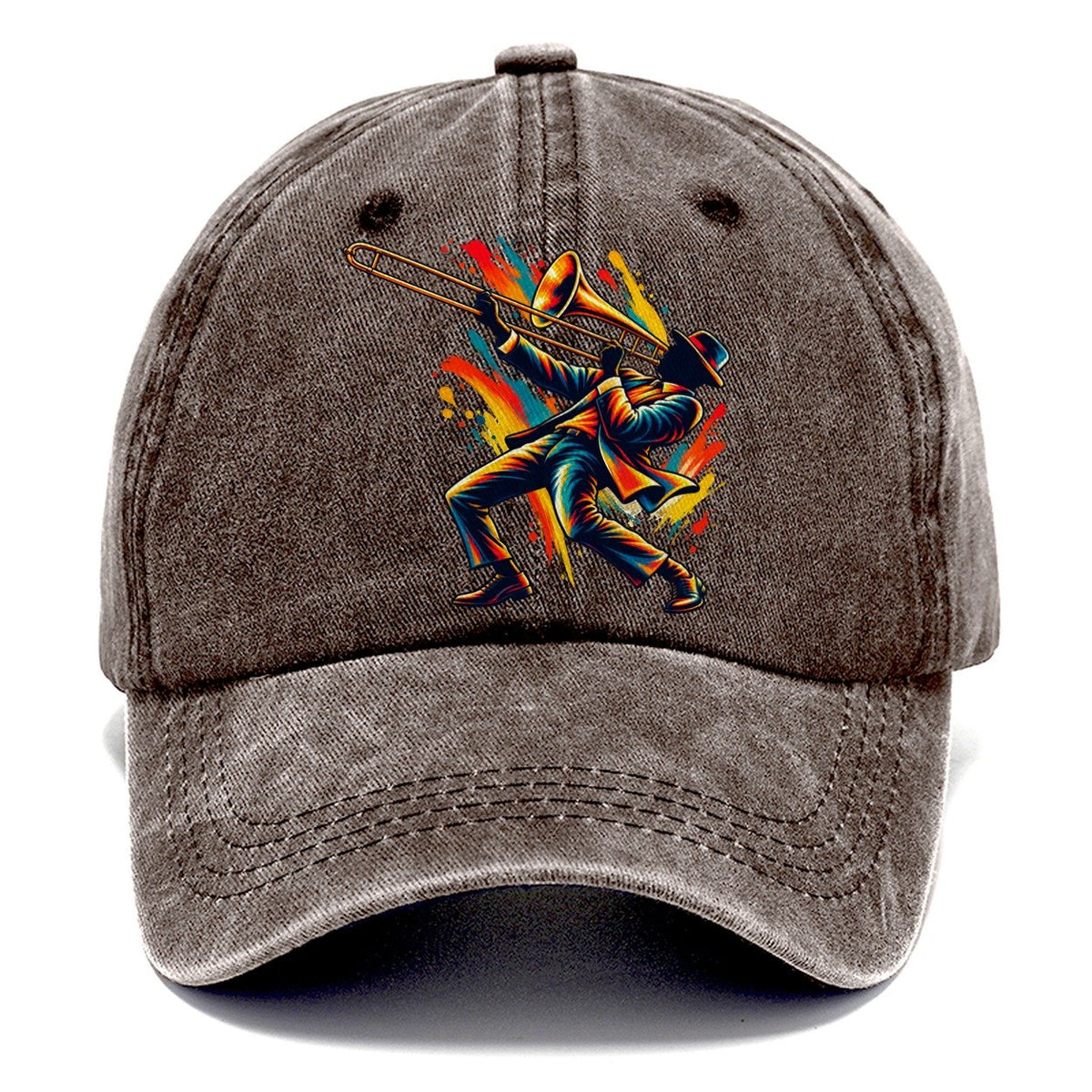 Slide Trombone Player Classic Cap – Brown